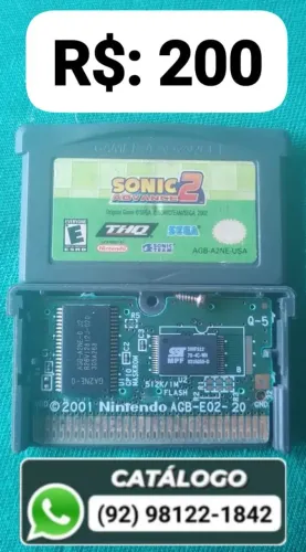 Sonic Advance 2 = R$: 200