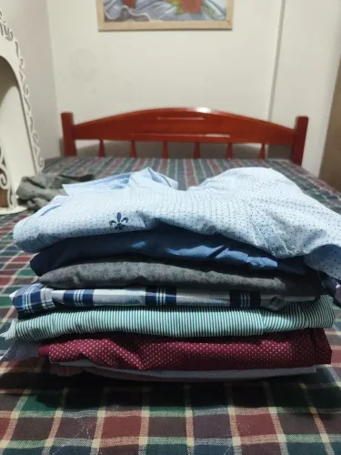 Conjunto de camisas de manga comprida - diversas cores
