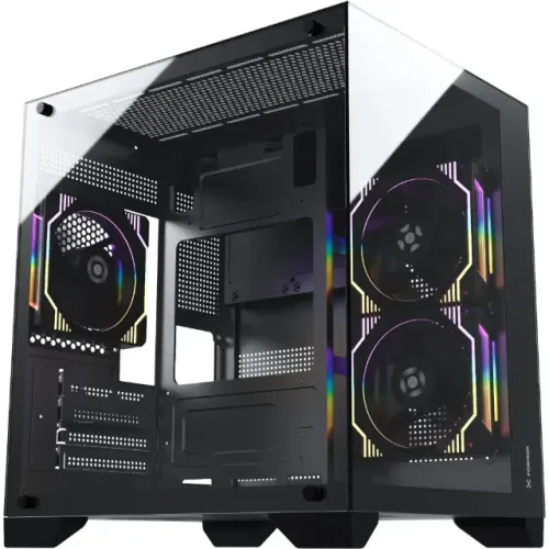 Gabinete Gamer Fortrek Clarity Black *Sem Fan* - Micro-ATX e Mini-ITX - WZetta
