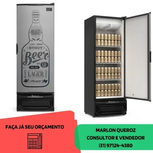 Cervejeira 410 Litros Porta Cega Adesivada Gelopar 127v