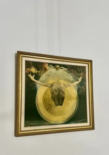 Quadro A Ascensão de Cristo de Salvador Dalí (réplica). Usado.