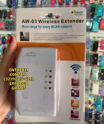 Repetidor De Sinal Wi-fi Amplificador Roteador Expansor De Rede Internet Wireless Wifi.