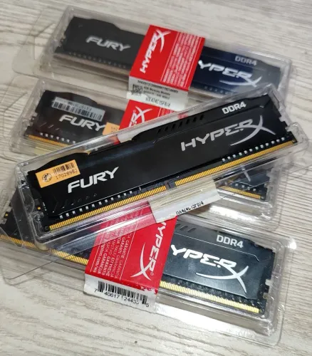 16GB Memória RAM (4x4GB) HyperX Fury 2400MHz - DDR4 Testadas e funcionando