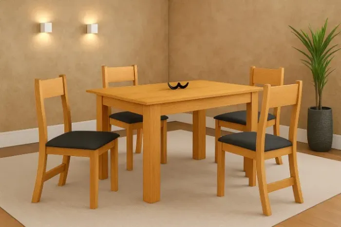 Oferta especial mesa de jantar com 4 cadeiras (EM ESTOQUE)