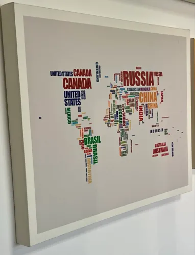 Quadro Decorativo: Mapa Mundi