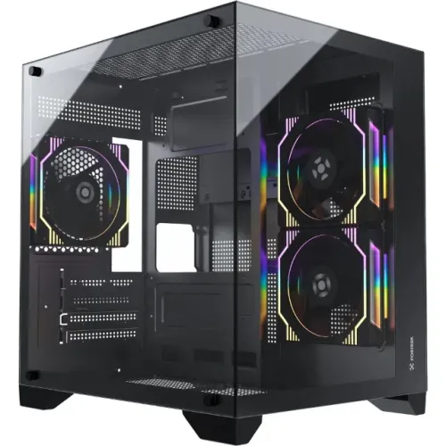 GABINETE FORTREK CLARITY PT MATX (FANS NÃO INCLUSAS) NOVO LACRADO!