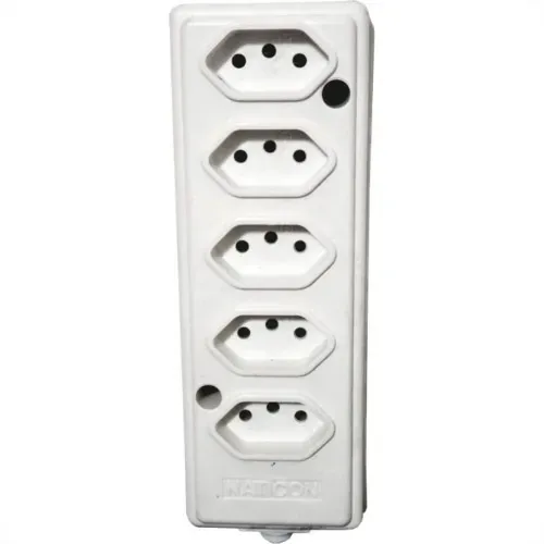 Tomada Naticon 5 Saidas ( Honestidade e Qualidade é na JK Eletronicos )