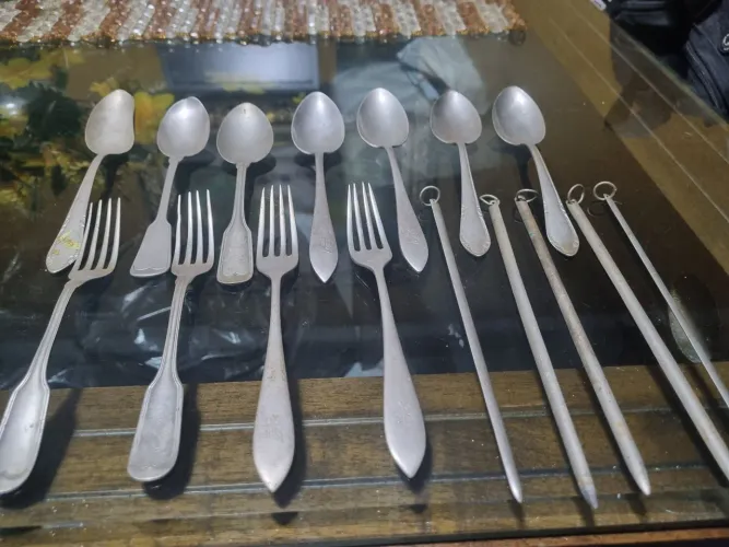 Talheres antigos de prata 