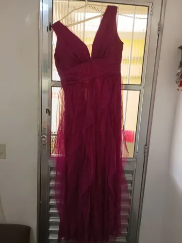 Vestido de festa longo rosa 