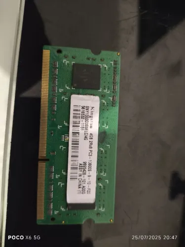 Memória RAM Kingston 4GB DDR3 para Notebook (Usada / Nova)