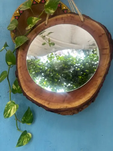 Espelho rústico de madeira (30cm-20cm)