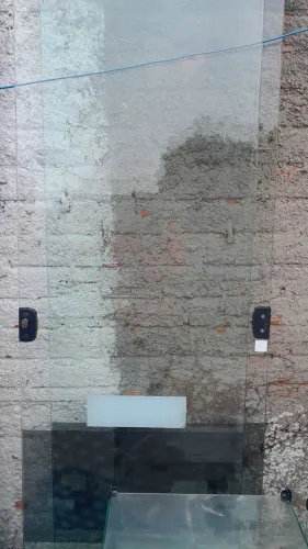 Porta de vidro duas folhas 207x67cm cada folha