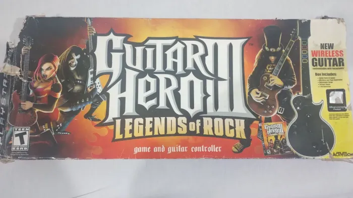 Guitarra les paul Guitar hero 3 lendas do rock ps3 e pc