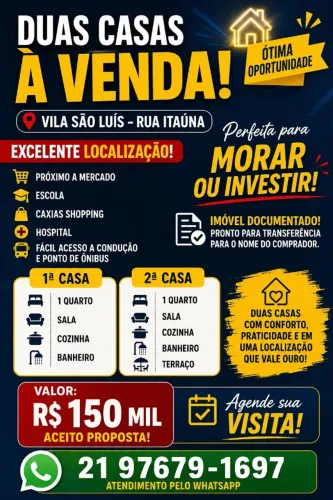 Duas casas vila São Luiz