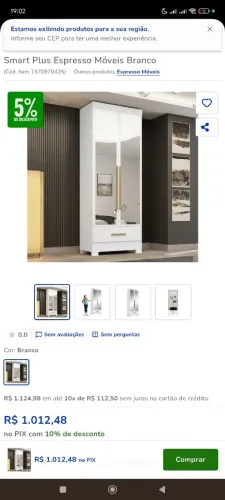 Vendo guarda roupa de solteiro smart plus  2 porta com 2 espelho e 1 gaveta .