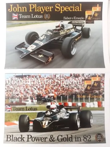 Lotus John Player Special Coleção de 7 Posters Tamanho A4