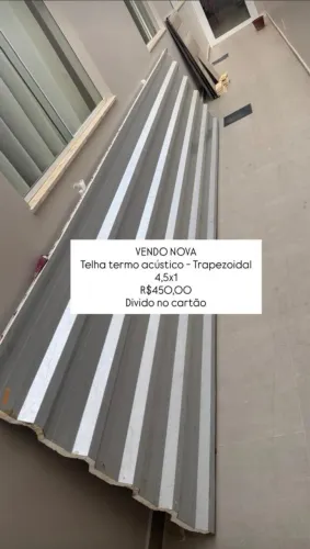 Telha termo acústica trapezoidal 