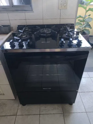 Fogão Brastemp 5 Bocas com Tampa de Vidro