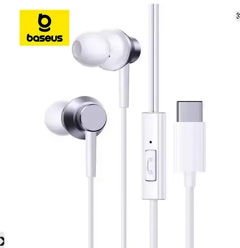Baseus Fones de ouvido com fio Tipo-C/3.5mm