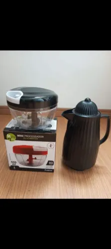 Kit triturador+ garrafa térmica