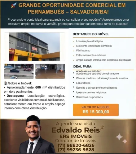? GRANDE OPORTUNIDADE COMERCIAL EM PERNAMBUÉS - SALVADOR/BA!