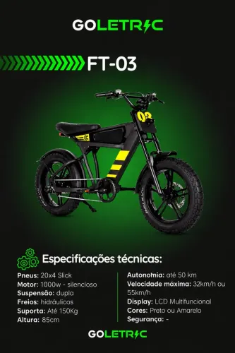 ? VENDO BIKE ELÉTRICA GOLETRIC FT-03 ?