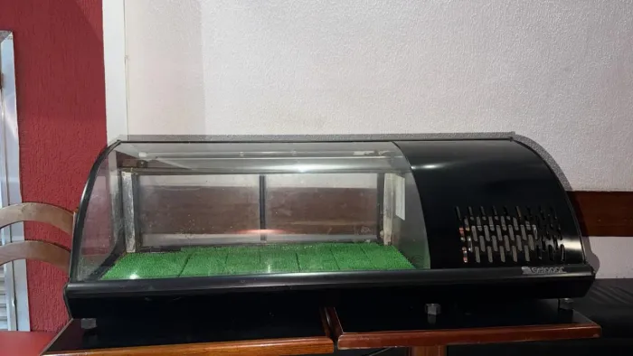 Vendo vitrine refrigerada 220vts.semi nova .