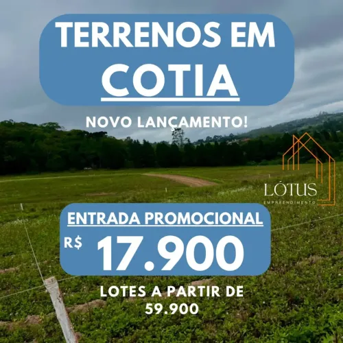 86M- TERRENOS PROX DO ASFALTO EM COTIA!