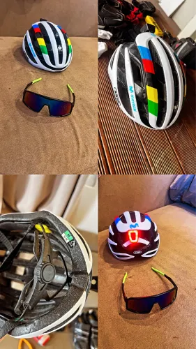 Capacete bike óculos