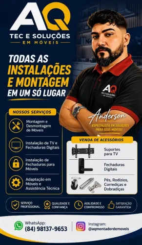 MONTADOR DE MÓVEIS - INSTALAÇÃO DE FECHADURA DIGITAL E INSTALAÇÃO DE TVS.