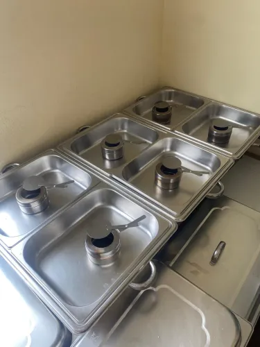 Conjunto de Bandejas de Aço Inox para Buffet (Réchaud)