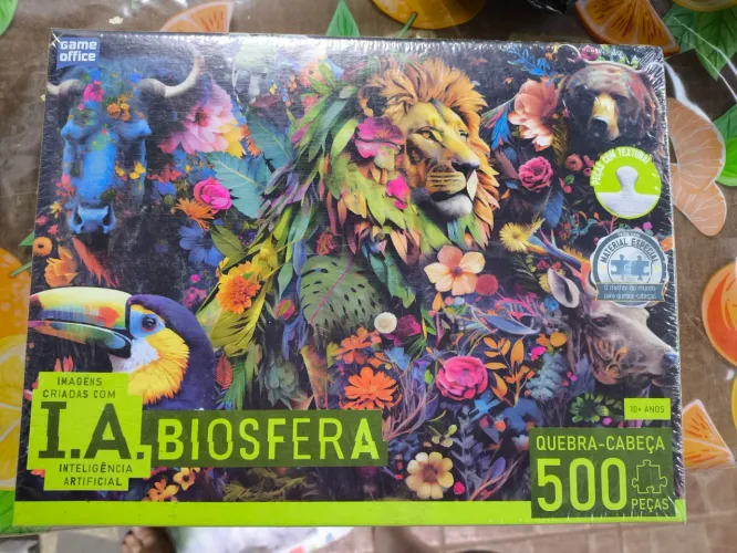 Quebra cabeça 500 peças Biosfera ia Game Office