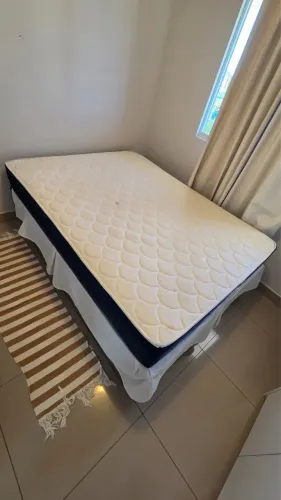 Cama box e Colchão Casal Jasmim Plus - Sleep Colchões (Molas Ensacadas) - impecável