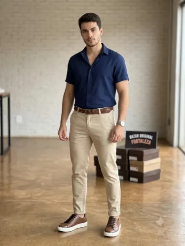 BIGIONI (TAM 40) Tênis casual SNEAKER couro marrom (novo)