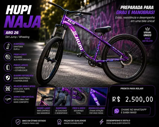 Bicicleta Naja HuPi Aro 26
