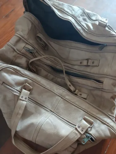 Bolsa de viagem em couro