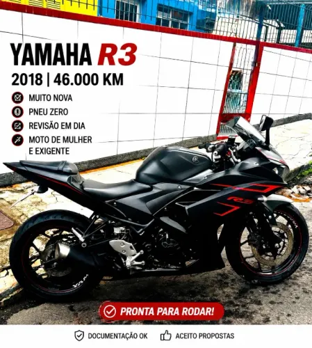 Vendo Yamaha R3 - moto muito bem conservada