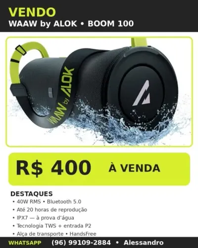 Caixa som Alok Waaw 100