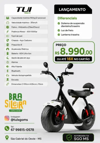 TUI SCOOTER ELÉTRICA BRASILEIRA