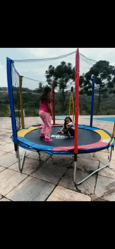 Cama elástica (usada 1 vez) piscina de bolinha (embalagem fechada, nunca usado)