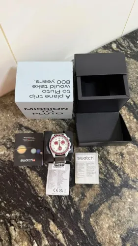 Relogio Omega X Swatch Mission Pluto novo