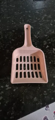 Pá pazinha higiênica coletor areia de gato peneira