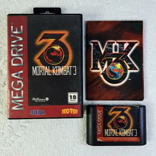Mortal Kombat 3 Com caixa e pôster Original - Mega Drive Tectoy