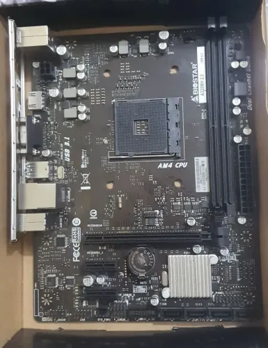 Placa Mãe Biostar A320MH AM4 Ryzen 3 5 7 9 Athlon DDR4 USADA!