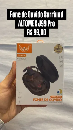 Fone de Ouvido Surround ALTOMEX J99 Pro / Preto / Novo / R$99