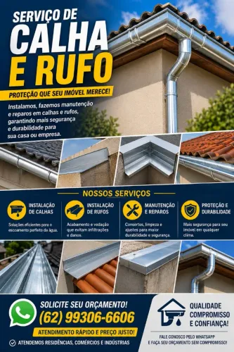 Serviço de calha e rufo 