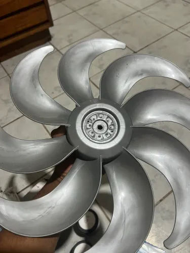 Hélice Para Ventilador Mallory 6 Pás 40cm Prata Ts40 Olimpo Delfos