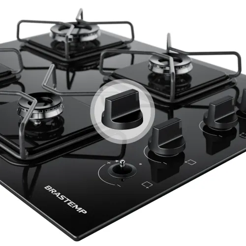 Cooktop Brastemp 4 bocas a gás + Tampo de Granito 