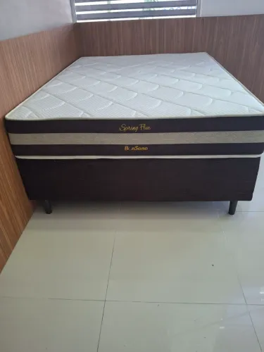 Conjunto Box casal bon sono molas ensacadas espuma selada tecido malha fria super