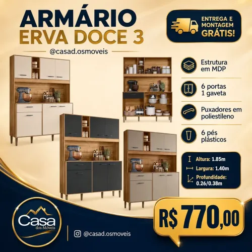 Armário Erva Doce 1.40m